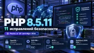 PHP 8.5.11 закрывает 11 уязвимостей — исправлены проблемы в OpenSSL, PHP-FPM и MySQLnd