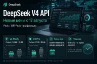 DeepSeek V4 API — новые цены и peak/off-peak тарификация с 17 августа