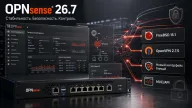 OPNsense 26.7 — FreeBSD 15.1, новый интерфейс правил firewall и OpenVPN 2.7.5