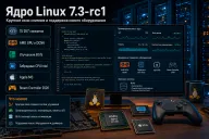 Linux Kernel 7.3-rc1 — крупное окно слияния, AMD DCN6 и расширенная поддержка нового оборудования